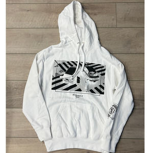 TDE Schoolboy Q Crash Talk Hoodie Sweatshirt White Men's S Long Sleeve Pullover